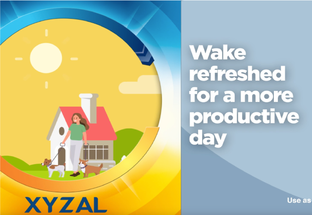 Xyzal - Wake refreshed for a more productive day